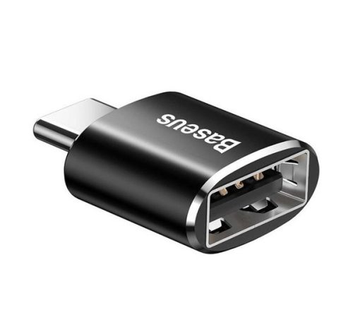 Baseus USB-USB-C 2.4A adapter, fekete