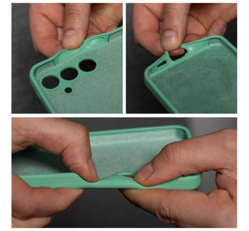 2mm Samsung Galaxy A34 5G szilikon hátlap tok, mentazöld