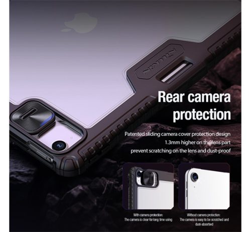 Nillkin Bumper Pro Apple iPad Pro 12.9 2020 / 2021 / 2022 oldalra nyíló tok, fekete