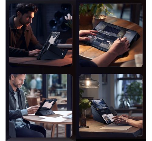 Nillkin Bumper Pro Apple iPad Pro 12.9 2020 / 2021 / 2022 oldalra nyíló tok, fekete