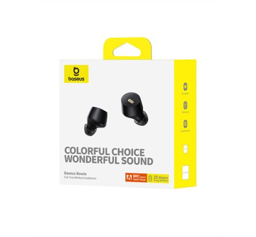 Baseus Bowie E18 bluetooth fülhallgató, fekete