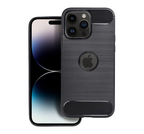 Forcell Carbon Apple iPhone 16 Pro szilikon tok, fekete