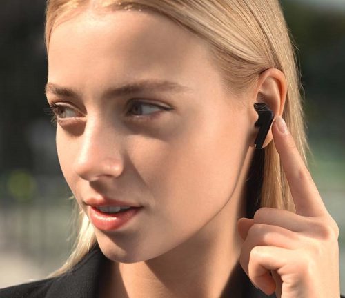 Bluetooth sztereó fülhallgató, v5.1, TWS, töltőtok, érintés vezérlés, zajszűrővel, vízálló, játékosoknak ajánlott, Edifier X2, fekete