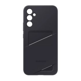   Samsung Galaxy A34 5G SM-A346B, Szilikon tok, kártyatartóval, fekete, gyári