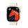 Apple Watch 4-6, SE, SE (2022), SE (2025) (42 / 44 mm) / Watch 7-9 (45 mm) / Watch 10-11 (46 mm) / Watch Ultra 1-3 (49 mm), szilikon pótszíj, mágneses zár, kétszínű, 3D minta, Hoco AS10-112, fehér/narancssárga