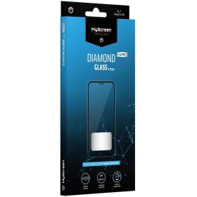   Vivo V40 SE, Kijelzővédő fólia, ütésálló fólia (az íves részre is!), Diamond Glass (Edzett gyémántüveg), Full Glue, MyScreen Protector Edge Lite, fekete