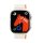 Apple Watch 4-6, SE, SE (2022), SE (2025) (38 / 40 mm) / Watch 7-9 (41 mm) / Watch 10-11 (42 mm), szilikon pótszíj, mágneses zár, kétszínű, 3D minta, Hoco AS10-112, fehér/narancssárga