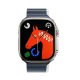Apple Watch 4-6, SE, SE (2022), SE (2025) (42 / 44 mm) / Watch 7-9 (45 mm) / Watch 10-11 (46 mm) / Watch Ultra 1-3 (49 mm), szilikon pótszíj, mágneses zár, kétszínű, 3D minta, Hoco AS10-112, sötétszürke/kék