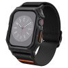 Apple Watch 10-11 (42 mm), textíl pótszíj, szilikon keret, közepesen ütésálló, Spigen Lite Fite Pro, fekete