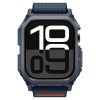 Apple Watch 10-11 (46 mm), textíl pótszíj, szilikon keret, közepesen ütésálló, Spigen Lite Fite Pro, sötétkék