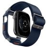 Apple Watch 10-11 (46 mm), textíl pótszíj, szilikon keret, közepesen ütésálló, Spigen Lite Fite Pro, sötétkék