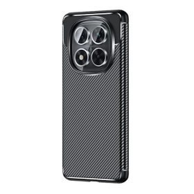   Xiaomi Redmi Note 14 Pro 5G (Global) / Poco X7, Szilikon tok, közepesen ütésálló, légpárnás sarok, karbon minta, fekete