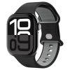Apple Watch 4-6, SE, SE (2022), SE (2025) (38 / 40 mm) / Watch 7-9 (41 mm) / Watch 10-11 (42 mm), szilikon pótszíj, állítható, Spigen Nano Pop, fekete/szürke
