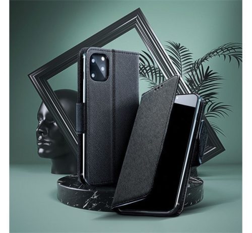 Fancy Motorola Moto G75 flip tok, fekete