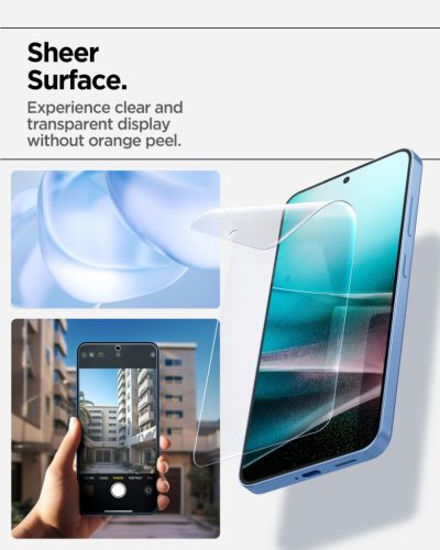 Spigen EliteShield EZ Fit HD Samsung Galaxy S25+ kijelzővédő fólia felhelyező kerettel (1db)