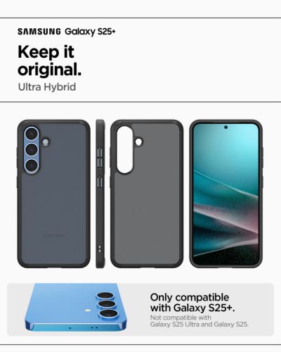 Spigen Ultra Hybrid Samsung Galaxy S25+ tok, Frost Black, fekete