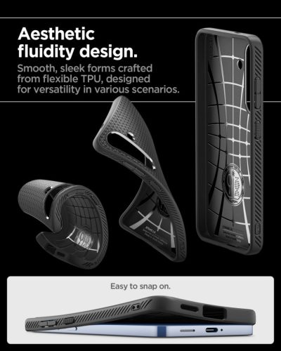 Spigen Liquid Air Samsung Galaxy S25+ tok, Matte Black, fekete