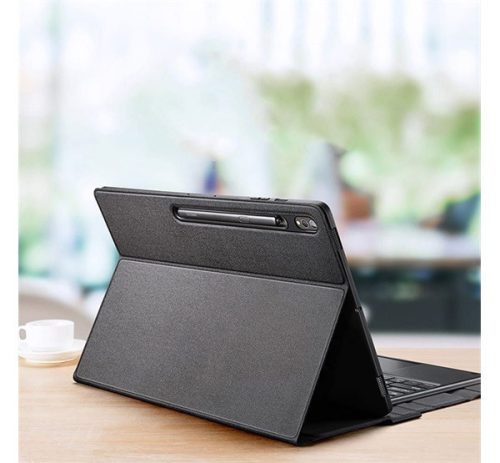 Dux Ducis DK Samsung Tab S10 Ultra/S9 Ultra/S8 Ultra kihajtható tok vezeték nélküli billentyűzettel, fekete