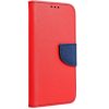 Fancy Motorola G55 5G mágneses flip tok, piros-kék