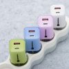 Forcell F-Energy Crystal Color GaN III VT-41 USB-C-USB-A hálózati töltő adapter szilikon kábellel, 33W, kék