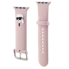   Karl Lagerfeld Karl Head NFT Apple Watch 42/44/45/46/49 szíj, rózsaszín