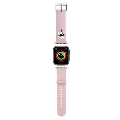 Karl Lagerfeld Karl Head NFT Apple Watch 42/44/45/46/49 szíj, rózsaszín