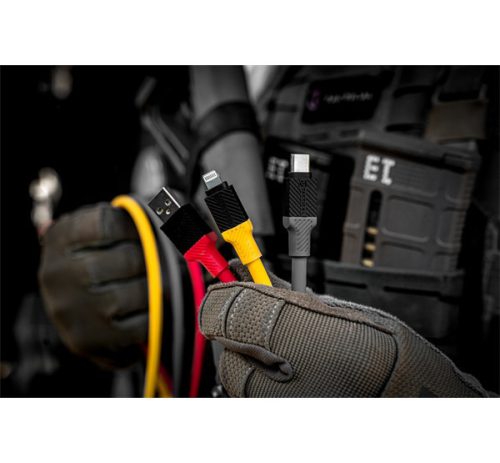 Tactical Fat Man USB / USB-C töltő- és adatkábel, 1m, piros