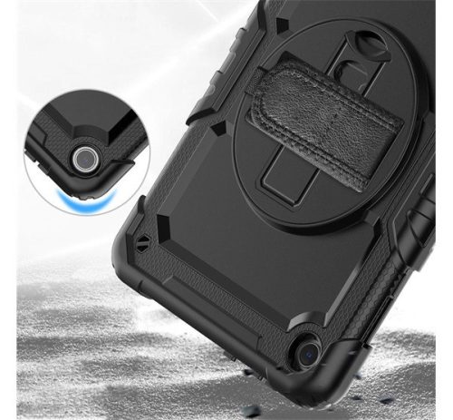 Tech-Protect Solid360 Samsung Galaxy A9+ tablet tok kitámasztóval, fekete