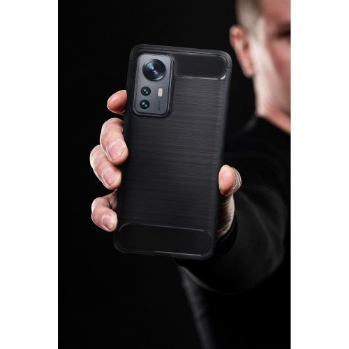 Forcell Carbon Motorola G05 / E15 hátlap tok, fekete