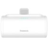 Baseus Compact powerbank / külső akkumulátor USB-C csatlakozóval, 5000mAh, PD, 20W, fehér