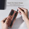 Nillkin Aoge Samsung Galaxy Z Fold 7 bőr mágneses oldalra nyíló tok, S Pen tartóval, barna
