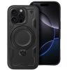 Frost Armor Apple iPhone 17 starabíró tok kitámasztóható gyűrűvel, fekete