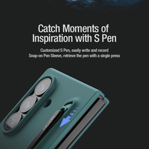 Nillkin Flex Pure Fold Samsung Galaxy Z Fold 7 műanyag hátlap tok + S-pen, zöld