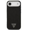 Guess Glitter Triangle Logo Apple iPhone Air (2025) MagSafe hátlap tok, fekete-ezüst