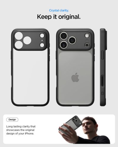 Spigen Ultra Hybrid Apple iPhone 17 Pro tok, Matte Black, fekete
