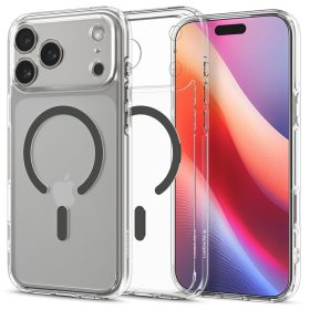   Spigen Ultra Hybrid Magfit Apple iPhone 17 Pro tok, MagSafe, Clear Graphite, szürke