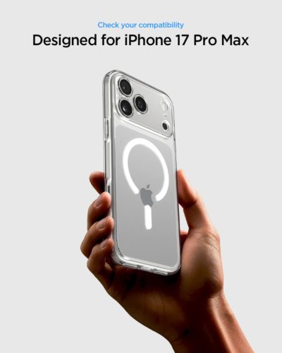 Spigen Ultra Hybrid Magfit Apple iPhone 17 Pro tok, MagSafe, Clear White, fehér