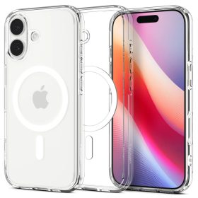   Spigen Ultra Hybrid Magfit Apple iPhone 17 tok, MagSafe, Clear White, fehér