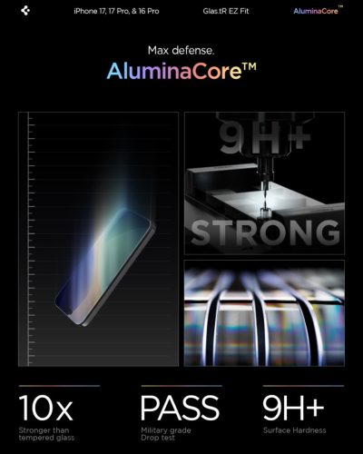 Spigen Glas.tR EZ Fit HD Apple iPhone Air (2025) tempered kijelzővédő fólia felhelyező kerettel (2db)