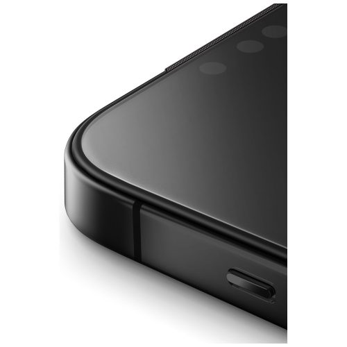 Uniq Optix Matte Apple iPhone 17 Pro tempered glass kijelzővédő üvegfólia felhelyező kerettel, fekete