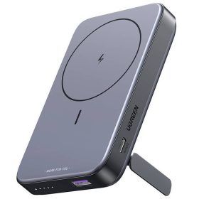   Ugreen PB206 mágneses Powerbank / külső akkumulátor, USB-A-USB-C, 10000mAh, 20W, szürke