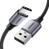Ugreen US316 USB-A-USB-C töltő- és adatkábel, fonott, 3A, 18W, 2m, fekete