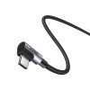 Ugreen US335 USB-C-USB-C töltő- és adatkábel, fonott, 5A, 100W, 2m, fekete