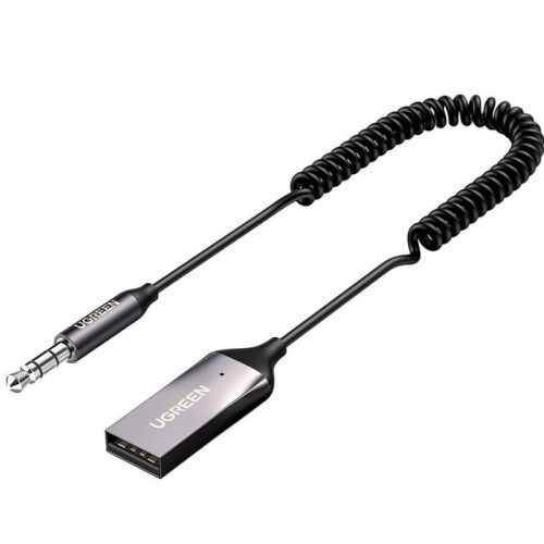 Ugreen CM309 Bluetooth 5.3 audio vevő jack csatlakozóval, fekete