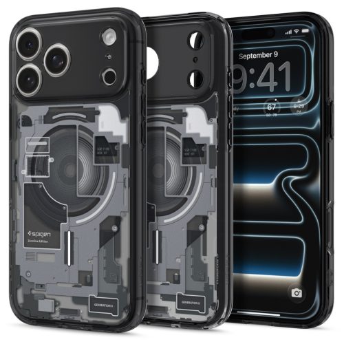 Spigen Ultra Hybrid MagFit Apple iPhone 17 Pro tok, MagSafe, Zero One, fekete