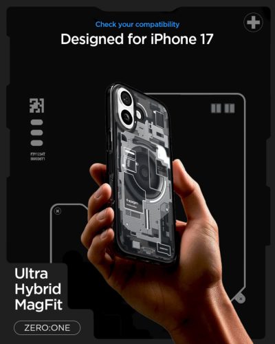 Spigen Ultra Hybrid MagFit Apple iPhone 17 tok, MagSafe, Zero One, fekete
