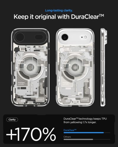 Spigen Ultra Hybrid MagFit Apple iPhone 17 tok, MagSafe, Zero One, Natural Titanium