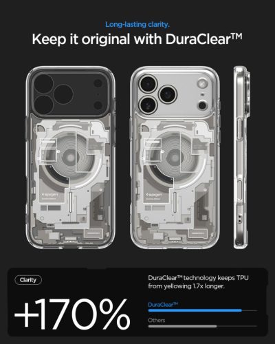 Spigen Ultra Hybrid MagFit Apple iPhone 17 Pro Max tok, MagSafe, Zero One, Natural Titanium