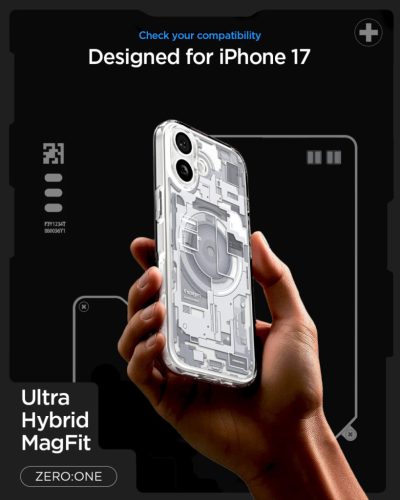 Spigen Ultra Hybrid MagFit Apple iPhone 17 tok, MagSafe, Zero One, fehér