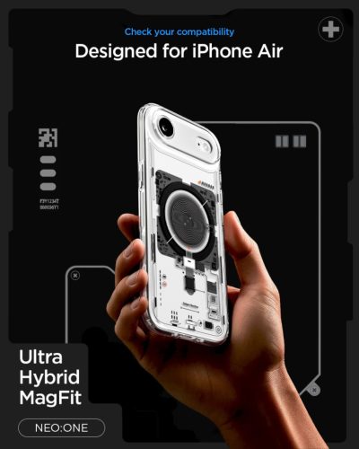Spigen Ultra Hybrid MagFit Apple iPhone Air (2025) tok, MagSafe, Neo One, átlátszó